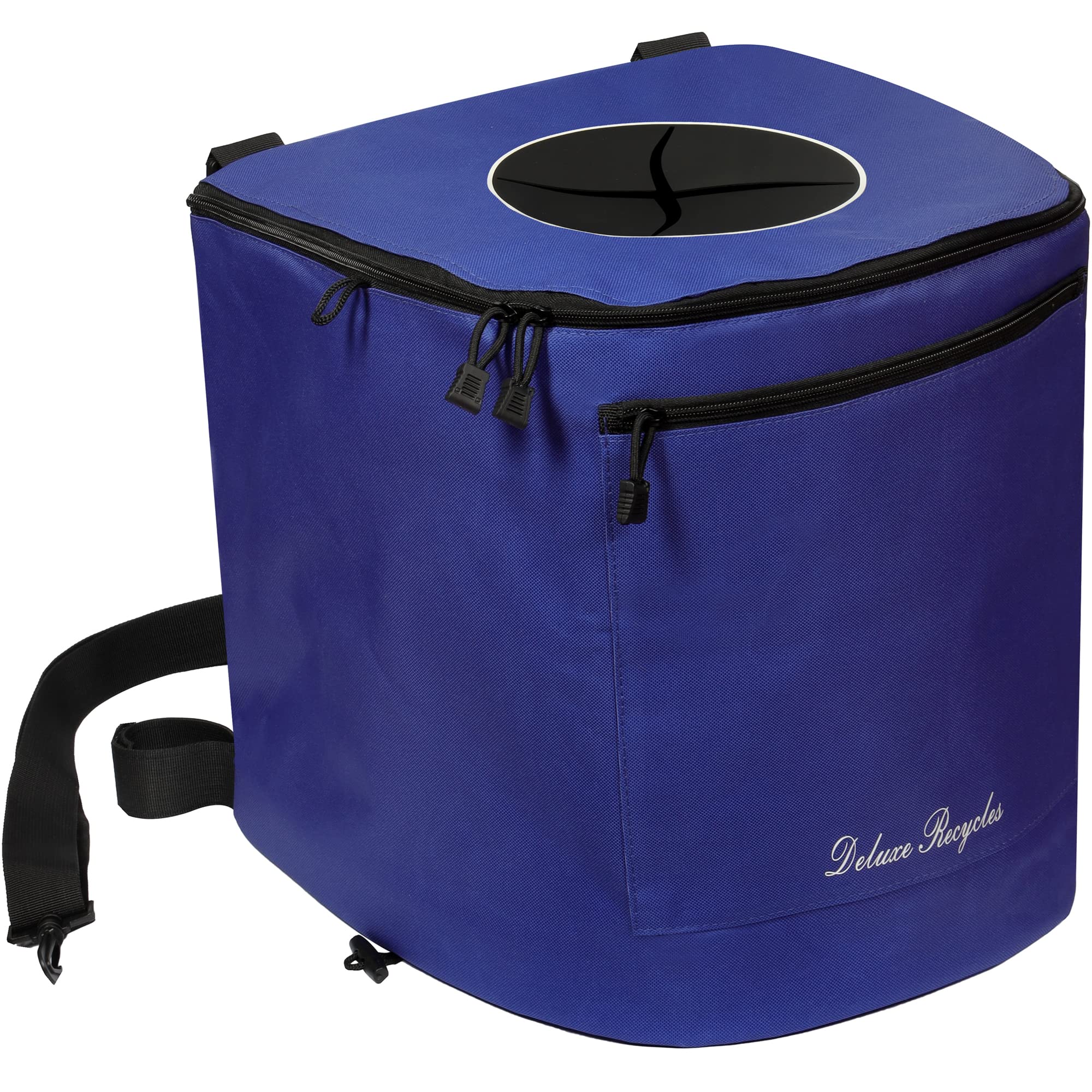 **Collapsible 8 Gallon Portable Trash Can for Boating, Camping, Kayaking & Fishing - Durable & Waterproof with Inner Bin - Ideal for Beach, Hiking, RV & Boat Accessories (Blue)**    *Perfect for outdoor adventures, picnics, road trips, and keeping your boat or campsite clean!*