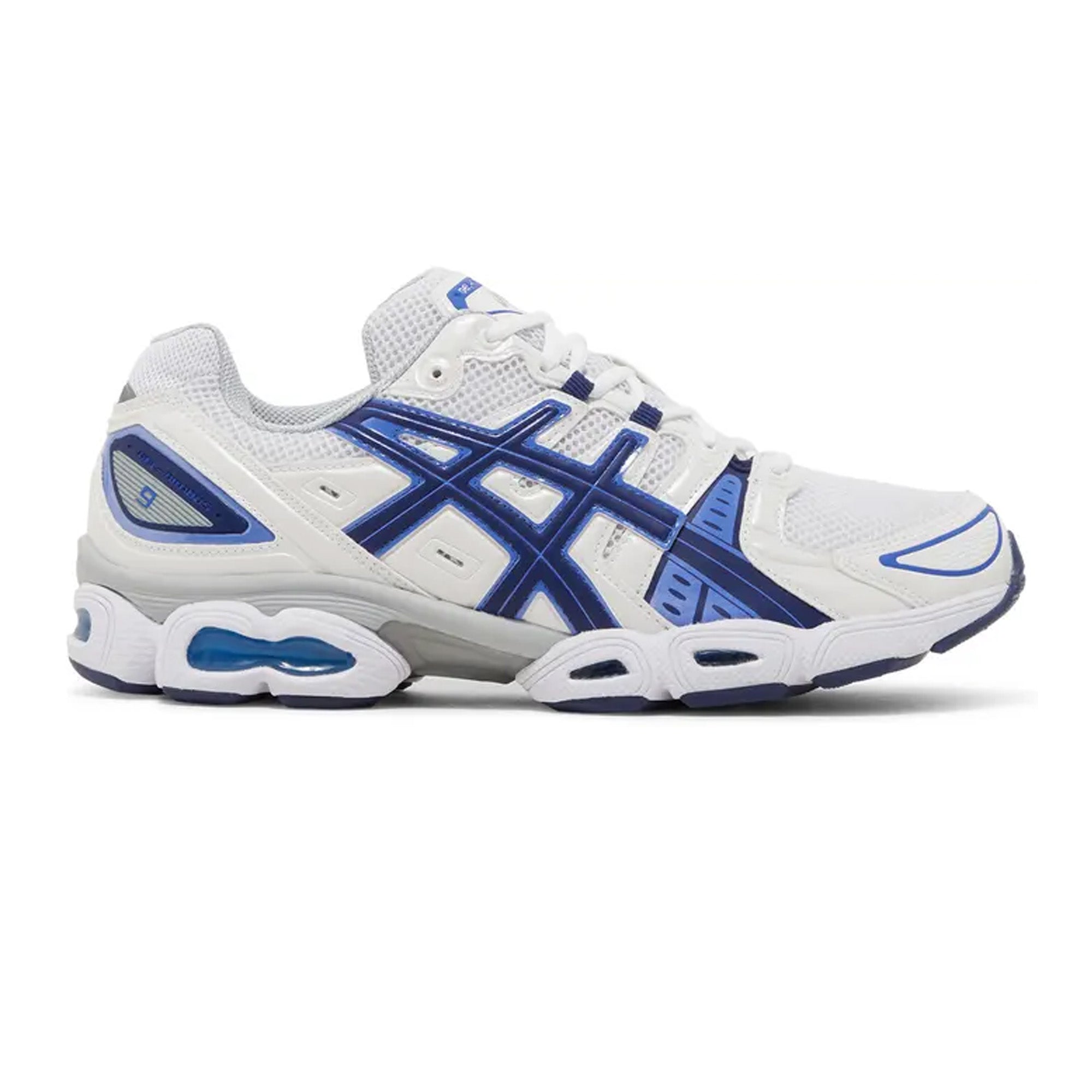 ASICS Gel Nimbus 9 Running Shoes for Men & Women - White Indigo Blue (2023) | Lightweight Cushioned Sneakers for Jogging, Gym Workouts & Daily Walking