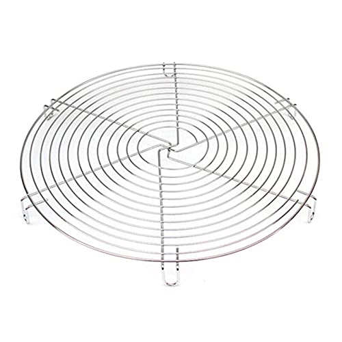 Stainless Steel Round Nonstick Cake Cooling Rack - Heavy Duty Wire Cooling Grid for Cookies, Biscuits, Bread & Baking | Perfect for Home Kitchen, Bakery & Pastry Cooling