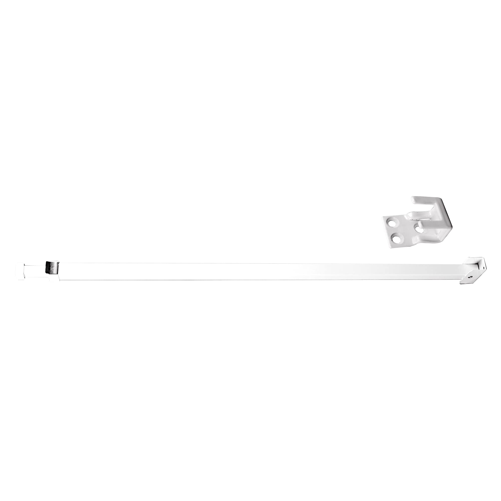 Prime-Line U 9921 Adjustable 28-48 Inch White Aluminum Window Security Bar Lock (Single Pack) - Sliding Door & Window Safety for Home & Apartment Protection