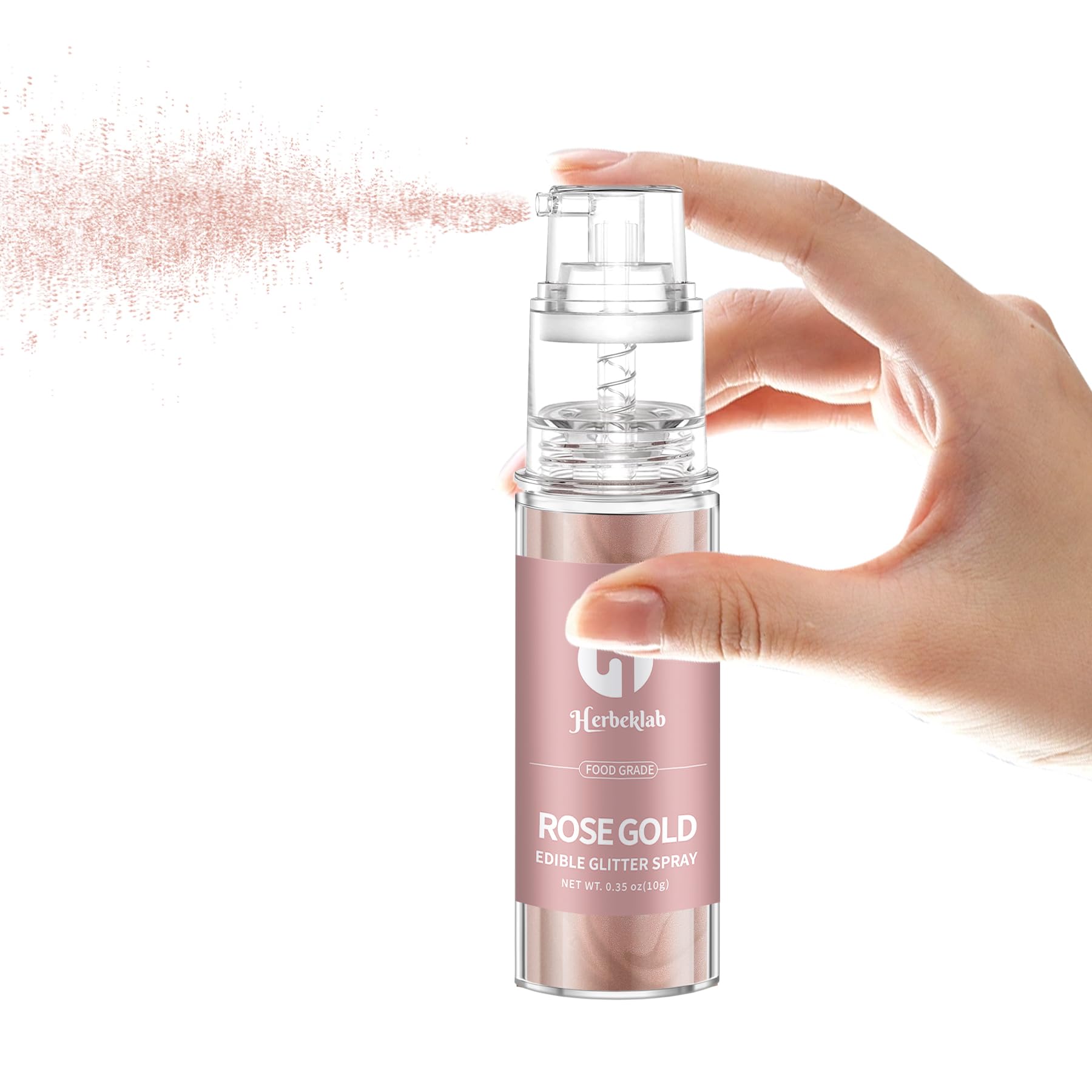 Rose Gold Edible Glitter Spray - 10g Food Grade Edible Glitter for Cakes, Cocktails, Chocolate, Cake Pops & Drinks | Perfect for Wedding Cakes, Birthday Desserts & DIY Food Decorations