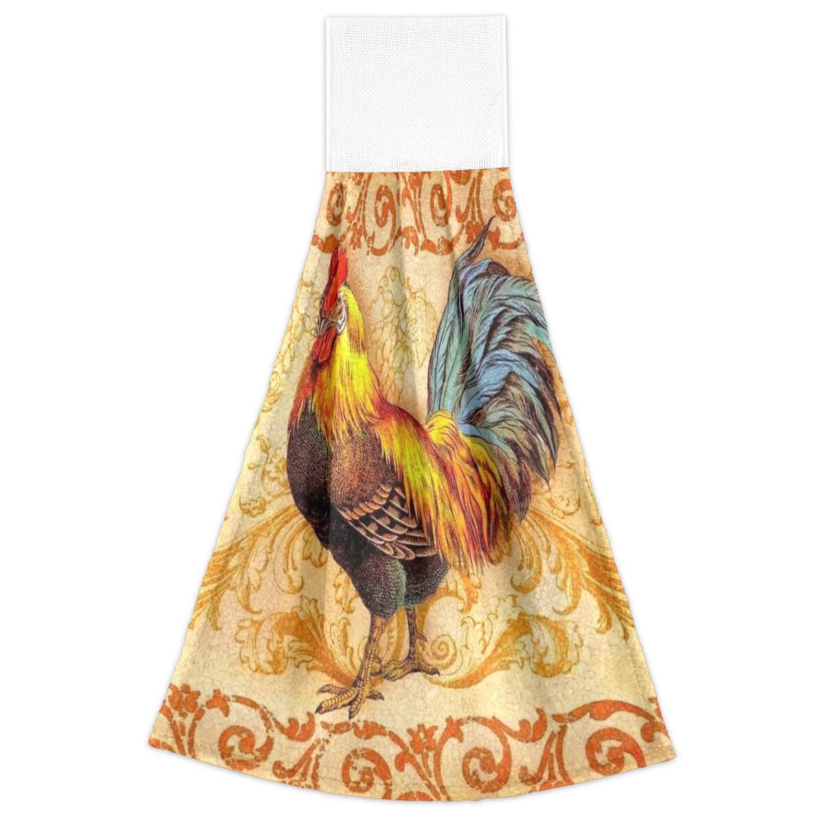 Farmhouse Chicken Dish Towels Set of 2 - Rooster Kitchen Towels for Drying Dishes, 12x17 Inch Soft Absorbent Cotton Tea Towels - Farm Animal Decor for Kitchen, Bathroom & Bar Use