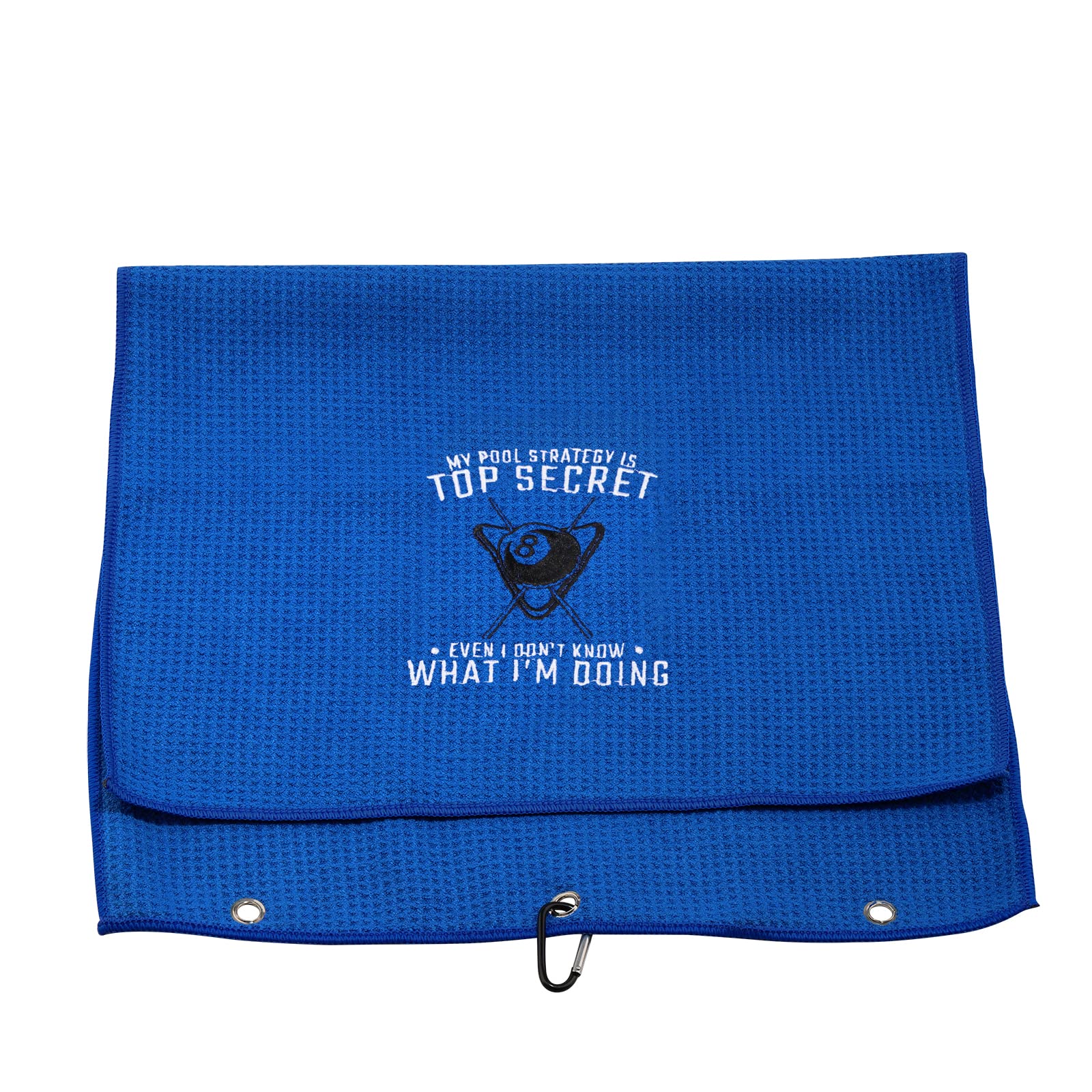 Premium 8-Ball Pool Cue Towel - Embroidered Billiards Cleaning Cloth for Players | Perfect Pool Table Accessory & Gift for Billiard Enthusiasts | Ideal for Tournaments, Home Game Rooms & Bars