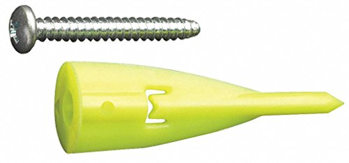 WallClaw WC4-YS Drywall Anchors & Screws - 4 Pack Heavy Duty Hammer-In Wall Anchors for Hanging Pictures, Shelves & Home Decor - White