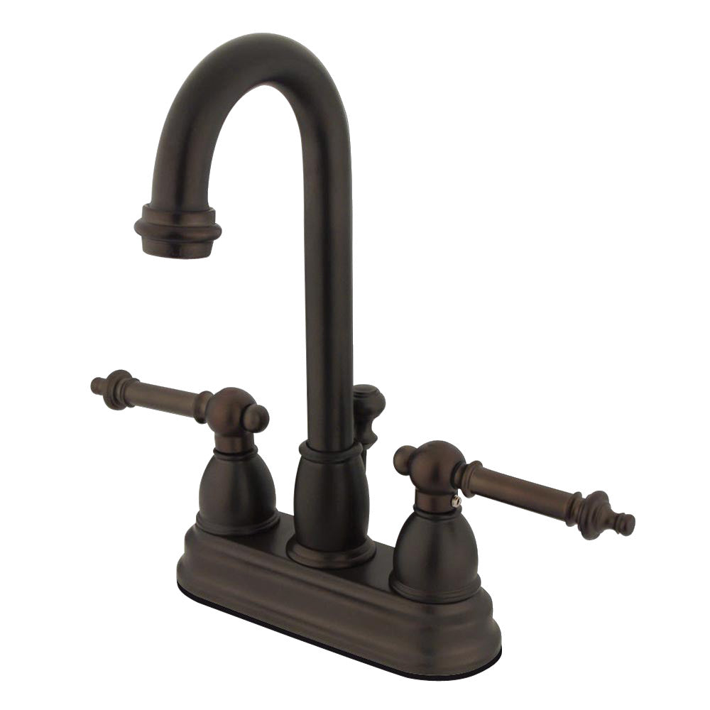 Kingston Brass KB3615TL 4-Inch Centerset Bathroom Faucet - Chrome Finish, Single Handle for Sink Vanity - Perfect for Modern Bathroom Renovation and Home Upgrade