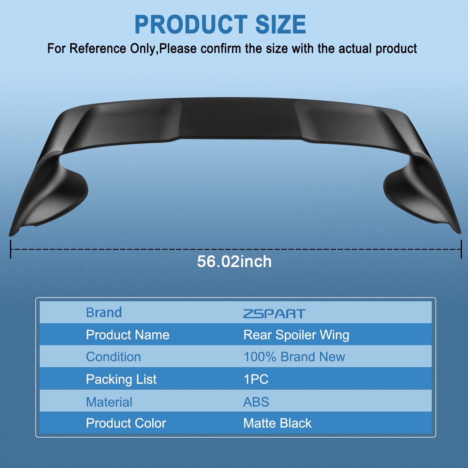 ABS Rear Trunk Lip Spoiler for 2008-2017 Mitsubishi Lancer EVO X - Matte Black Boot Wing Spoiler - Enhances Aerodynamics & Sporty Look for Street Racing & Car Shows