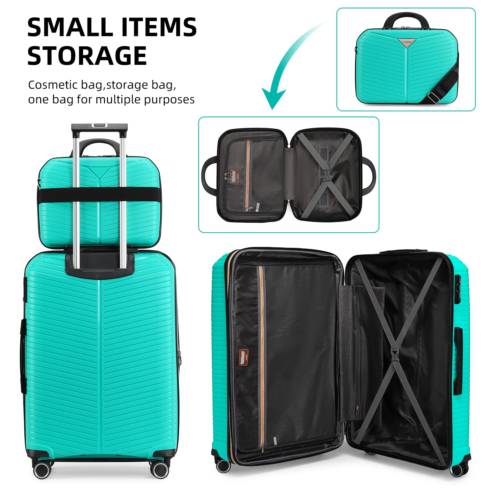 LEAVES KING 5-Piece Expandable Luggage Set with Spinner Wheels - 24