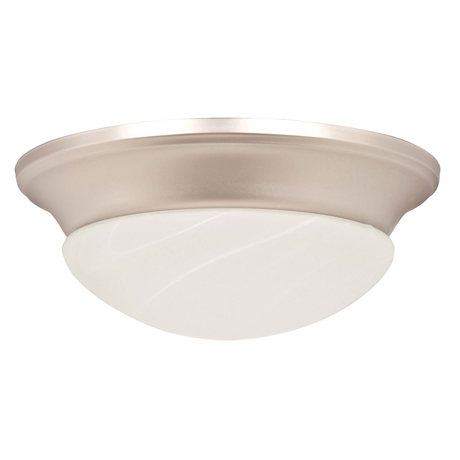 Concord Fans Twist on Glass Energy Efficient Ceiling Fan with 2-Light Kit in Satin Nickel - Perfect for Living Room, Bedroom & Office