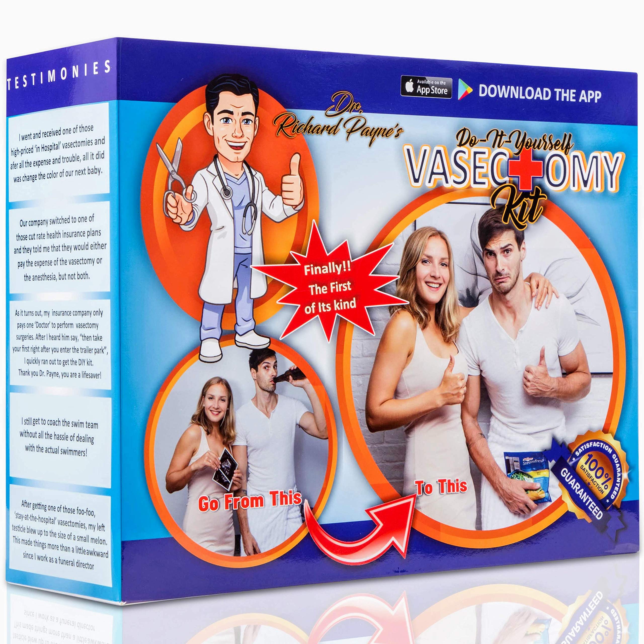 DIY At-Home Vasectomy Prank Kit - Funny Gag Gift Box for Adults & Kids | Includes Free BLOTTO Drinking Card Game | Perfect for Birthday Pranks, Office Jokes & Party Surprises