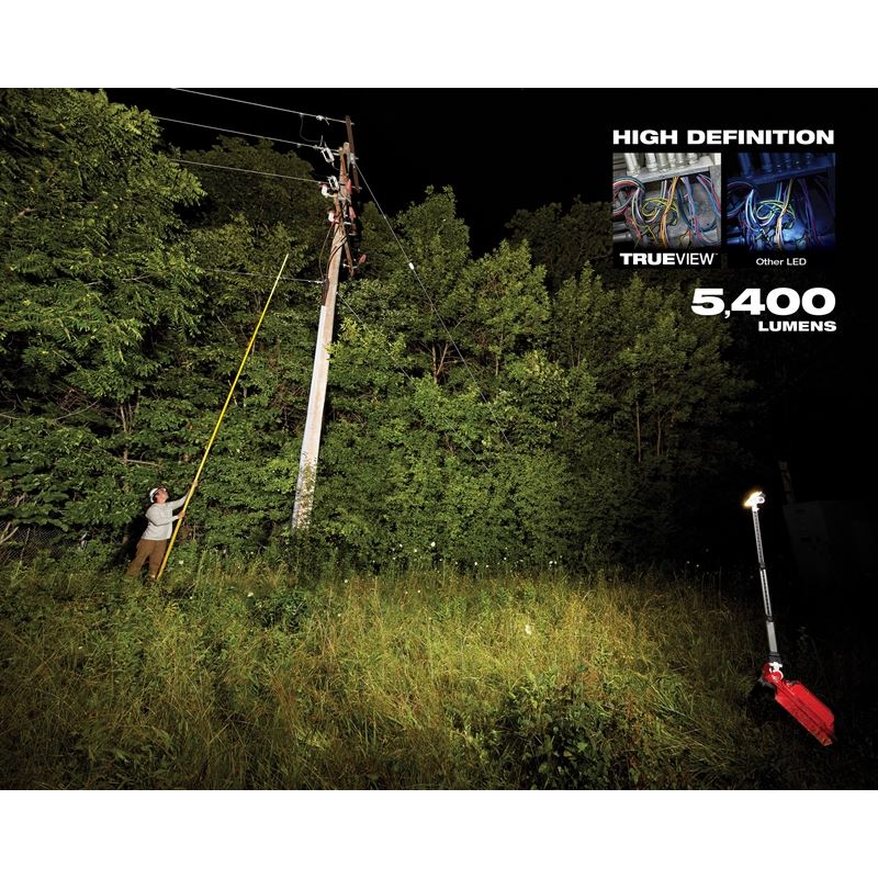 2120 20 M18 18-Volt Lithium-Ion Cordless ROCKET Dual Pack Tower Light with ONE KEY Technology - Tool Only - Perfect for Construction Sites, Emergency Lighting, and Outdoor Work