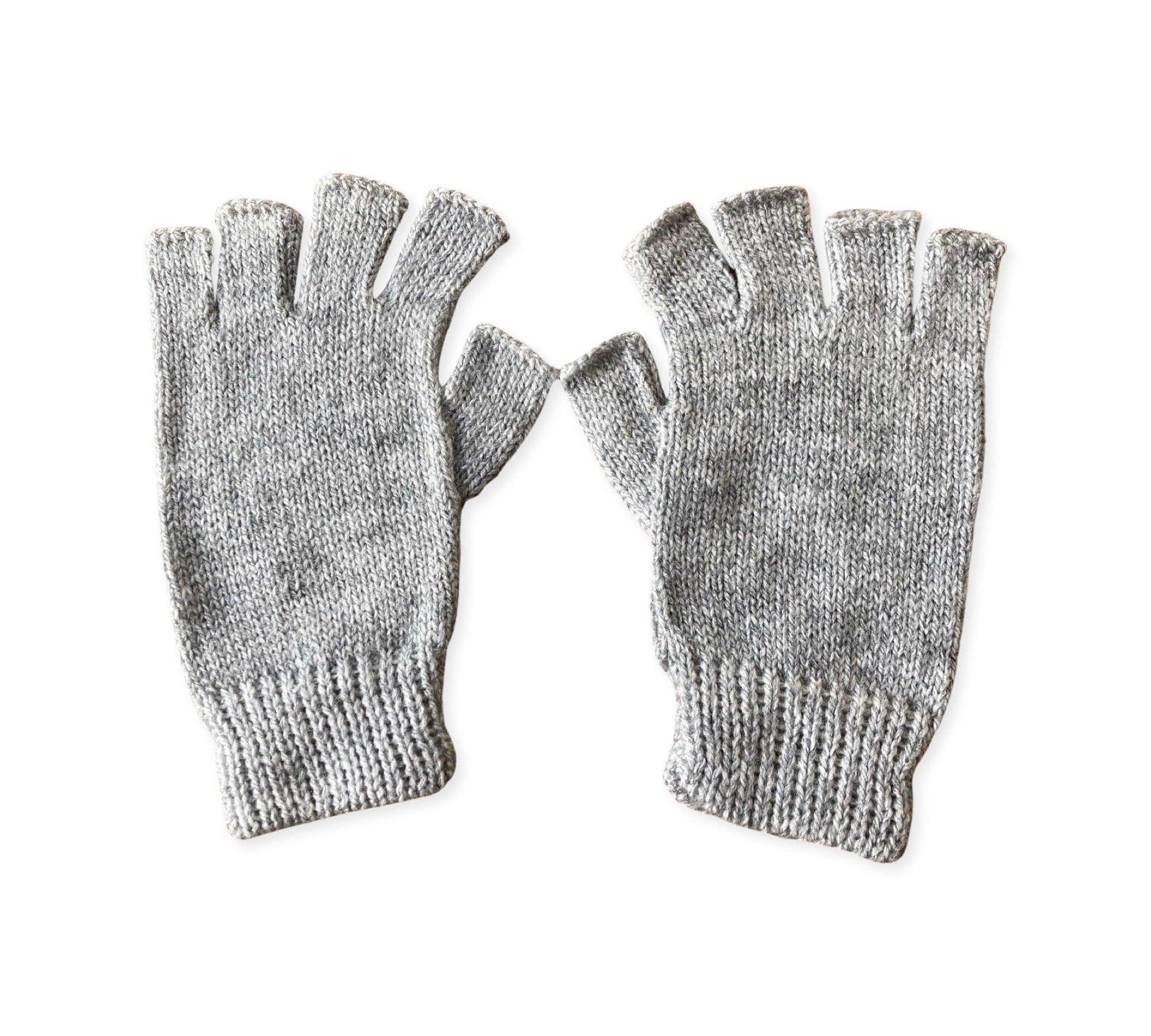 Alpaca Wool Fingerless Gloves - Soft Hand Knitted Winter Gloves for Women & Men - Perfect for Typing, Driving & Outdoor Activities