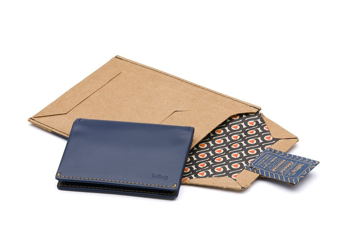 Bellroy Slim Sleeve Wallet - Ultra Thin Minimalist RFID Blocking Leather Wallet for Men - Perfect for Everyday Carry, Travel & Business Use