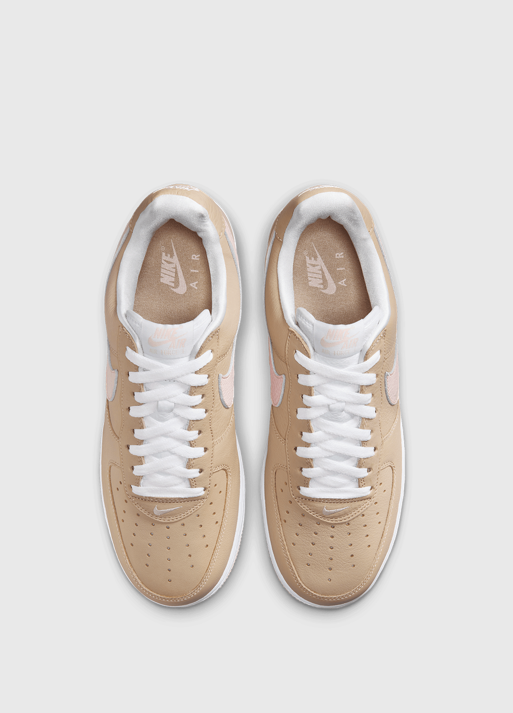 Nike Air Force 1 Low 'Linen' White Casual Sneakers - Men's Basketball-Inspired Streetwear Shoes for Everyday Wear & Urban Fashion