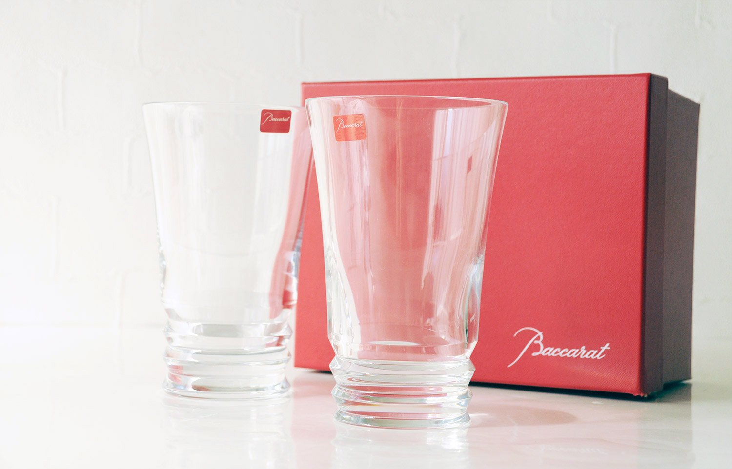 Premium Baccarat Vega Highball Glasses Set of 2 - Elegant Crystal Drinking Glasses for Cocktails, Whiskey, and Wine - Perfect for Home Bar, Dinner Parties, and Gifts