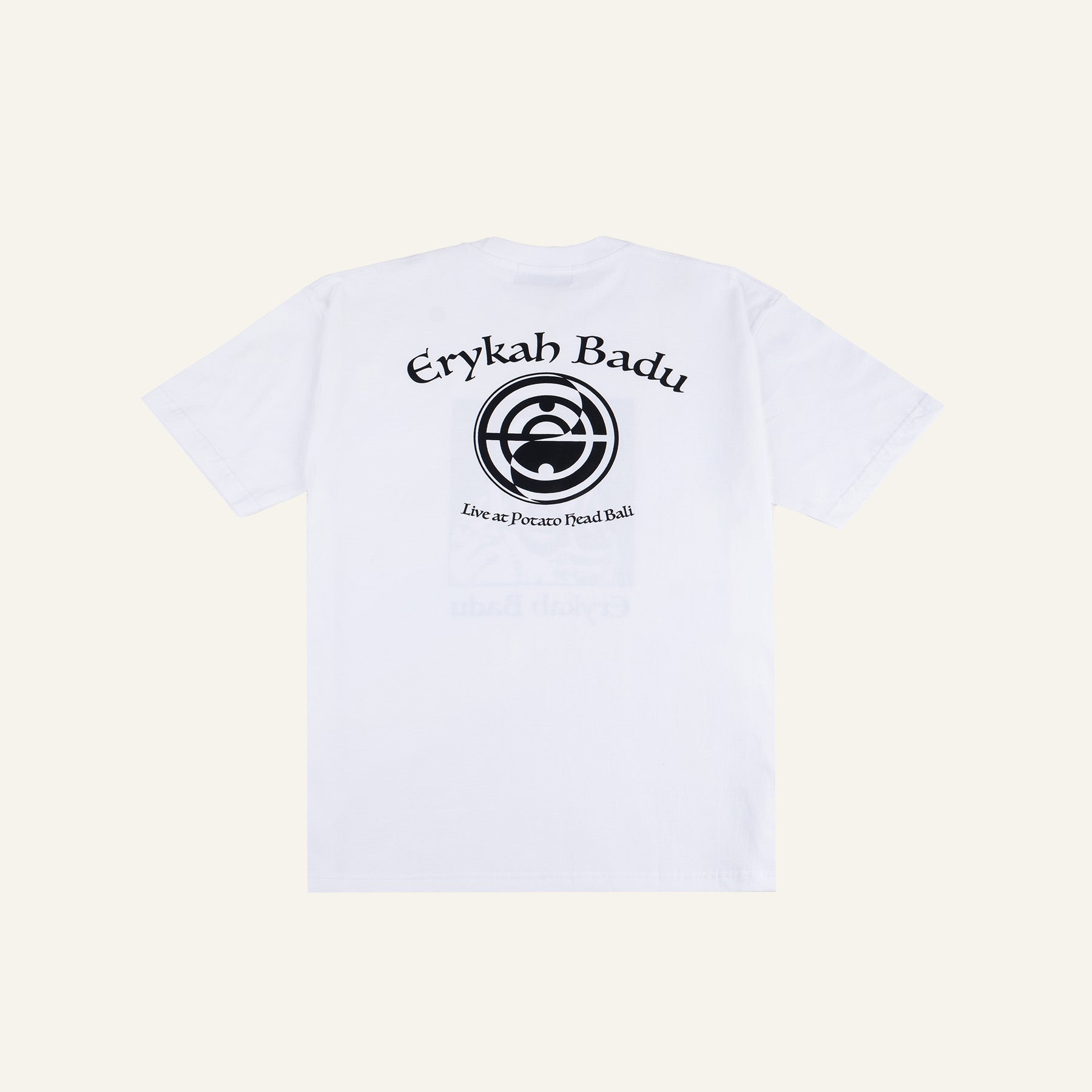 Erykah Badu x Potato Head Graphic T-Shirt - White Cotton Tee for Music Fans & Streetwear Style | Concert Outfit, Casual Wear