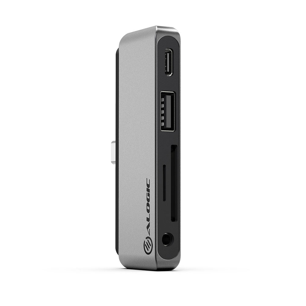 5-in-1 USB C Hub with Card Reader, USB A Port, 60W PD Charging & 3.5mm Audio Jack - Perfect for MacBook Pro/Air, iPad Pro & Windows Laptops - Home Office & Travel Essential