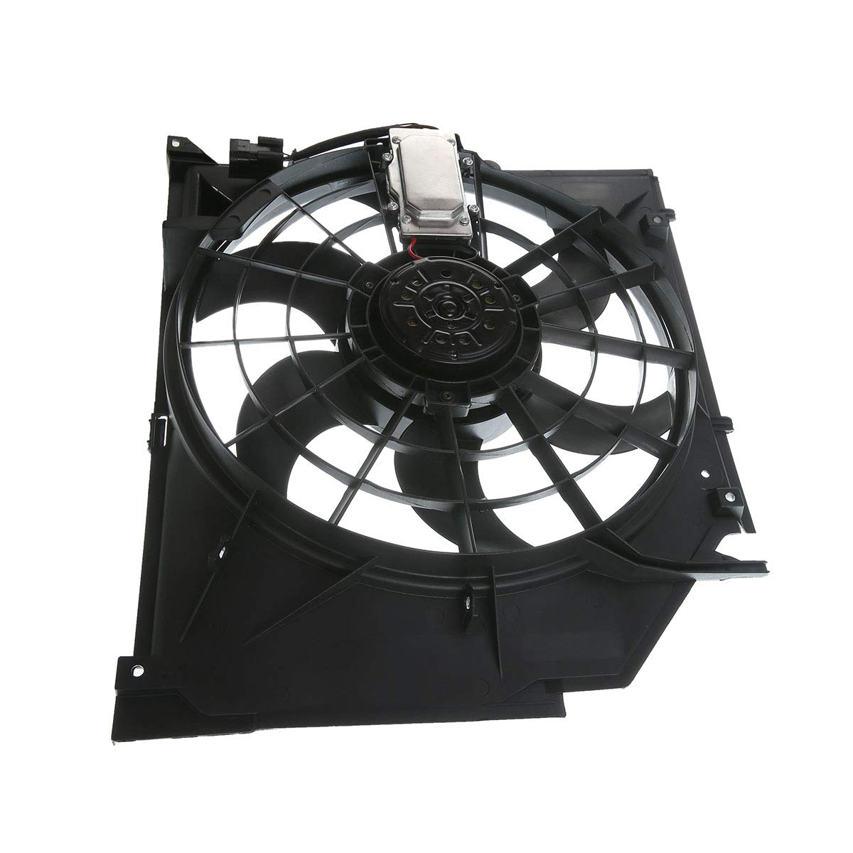 BMW E46 Cooling Fan Assembly Replacement for 320i 325Ci 325xi 330Ci 330xi - Manual Transmission Only | High-Performance Engine Cooling Solution for Summer Driving & Heavy Traffic