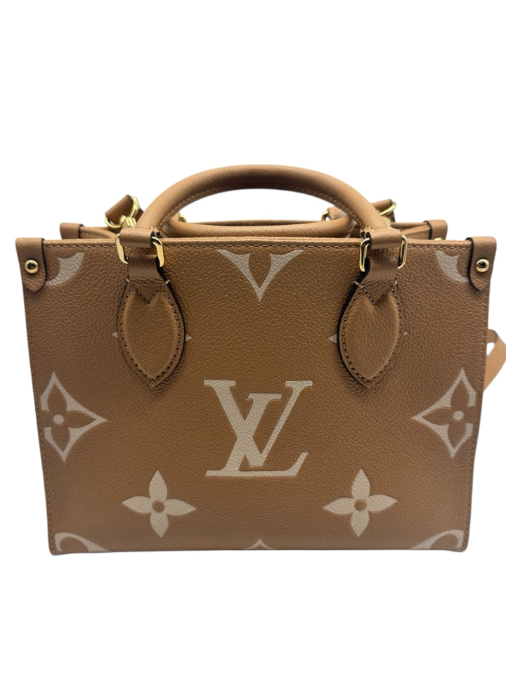 Louis Vuitton Bicolor Empreinte Leather On The Go Tote Bag - Stylish Designer Handbag for Women, Perfect for Work, Travel and Everyday Use
