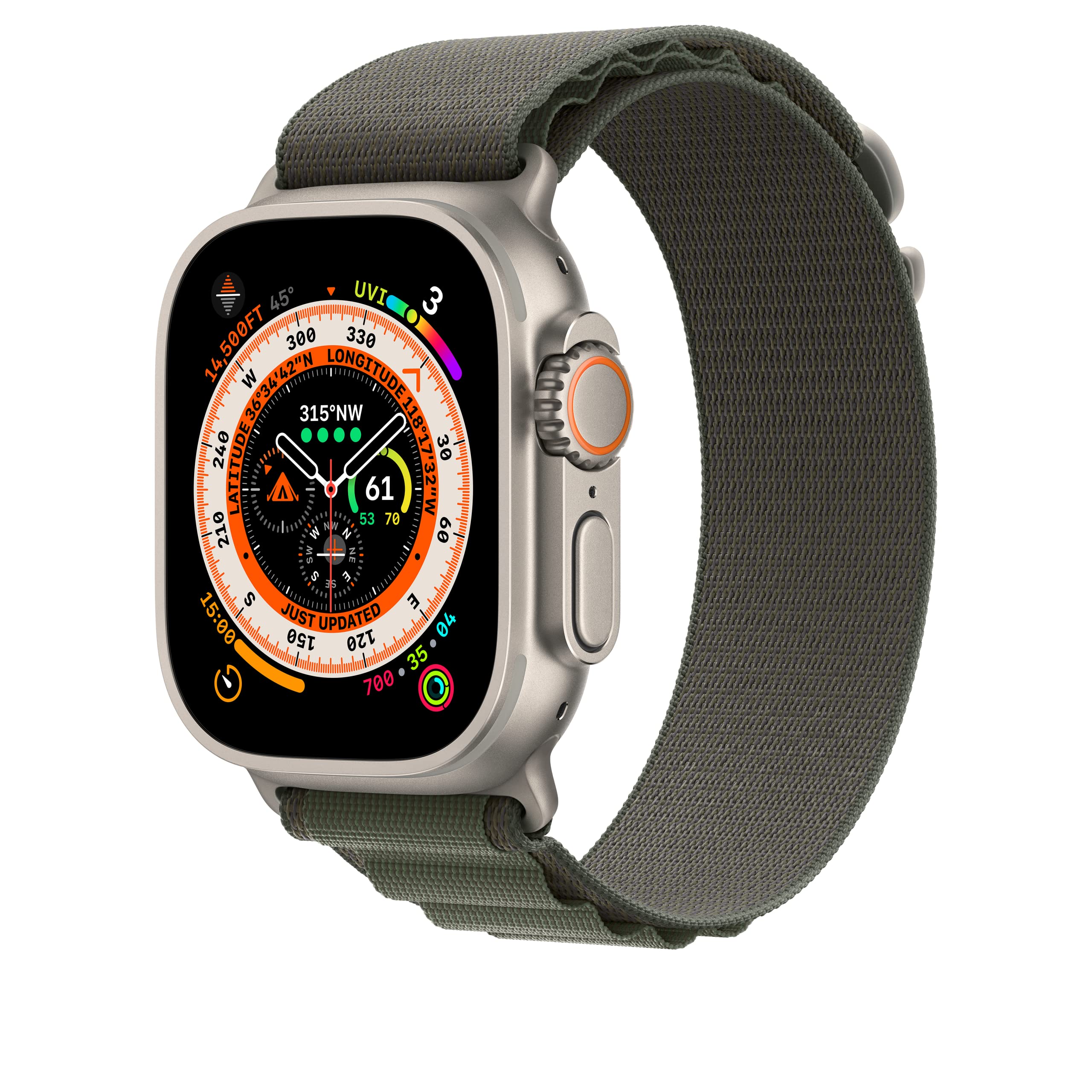 Apple Watch Band 49mm Alpine Loop - Large Size, Green Sport Strap for Apple Watch Series 8/7/SE - Perfect for Hiking, Running & Outdoor Activities