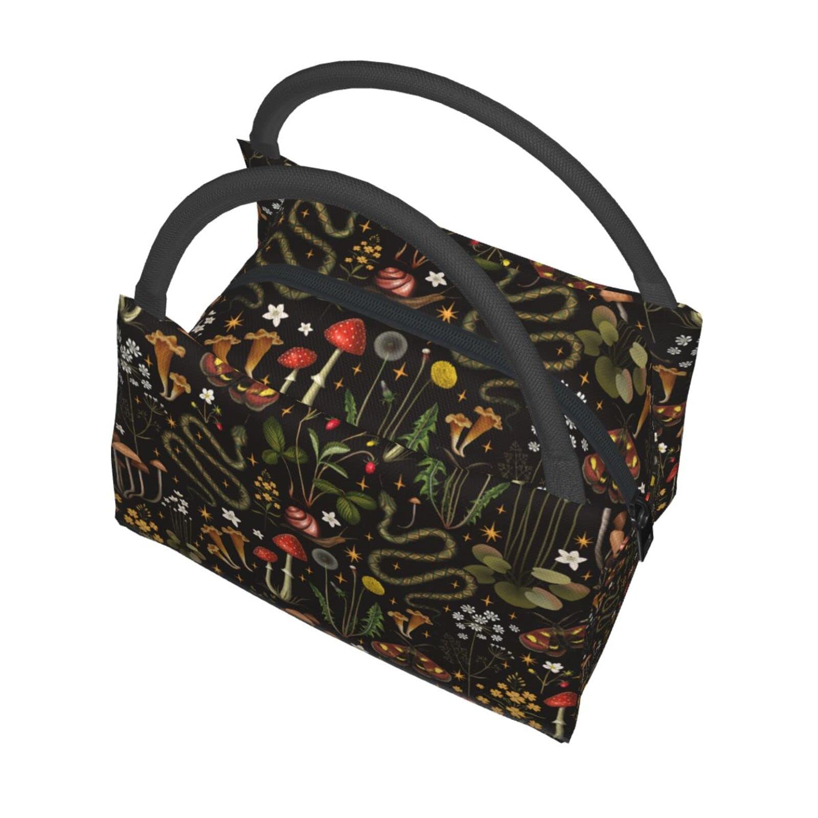 FREEHOTU Insulated Lunch Bags - Reusable Cooler Tote for Work, Picnics & Travel | Forest Animals Mushroom Design | Meal Prep Bag for Women & Men | Perfect for Office, School, Hiking & Outdoor Adventures