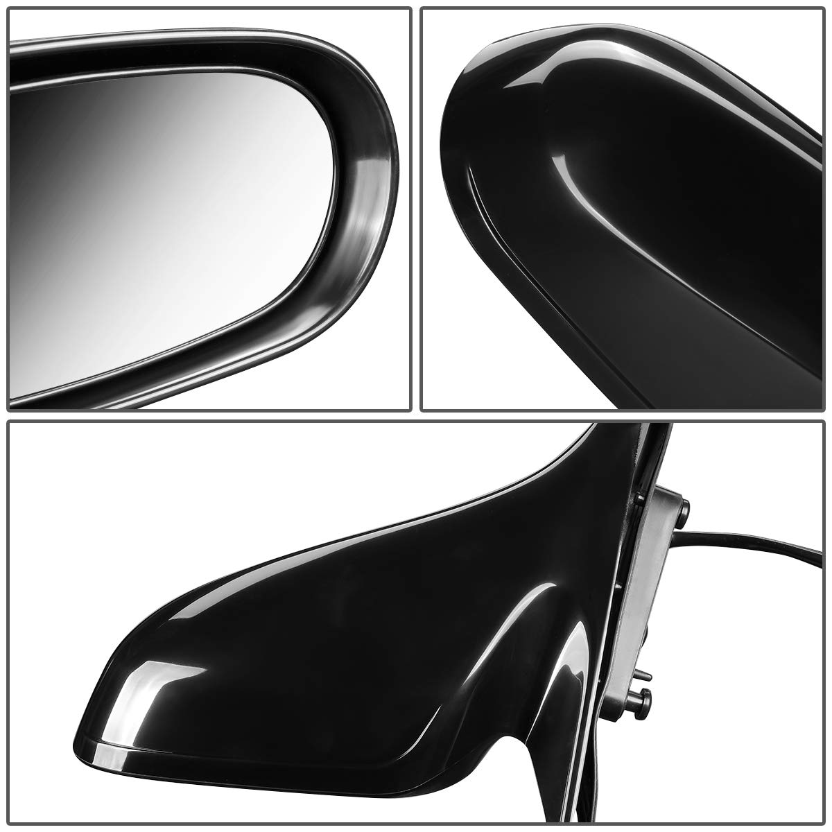 Auto Dynasty MA1320124 MA1321124 Pair OE Style Powered Rear Side View Door Mirror Replacement for 1998-1999 Mazda 626 - Perfect for Parking Assistance & Blind Spot Visibility