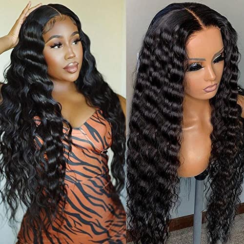 150% Density Glueless Lace Front Wig - Brazilian Human Hair Pre-Plucked 13x4 Transparent Lace Frontal Wig with Baby Hair & Bleached Knots - 28