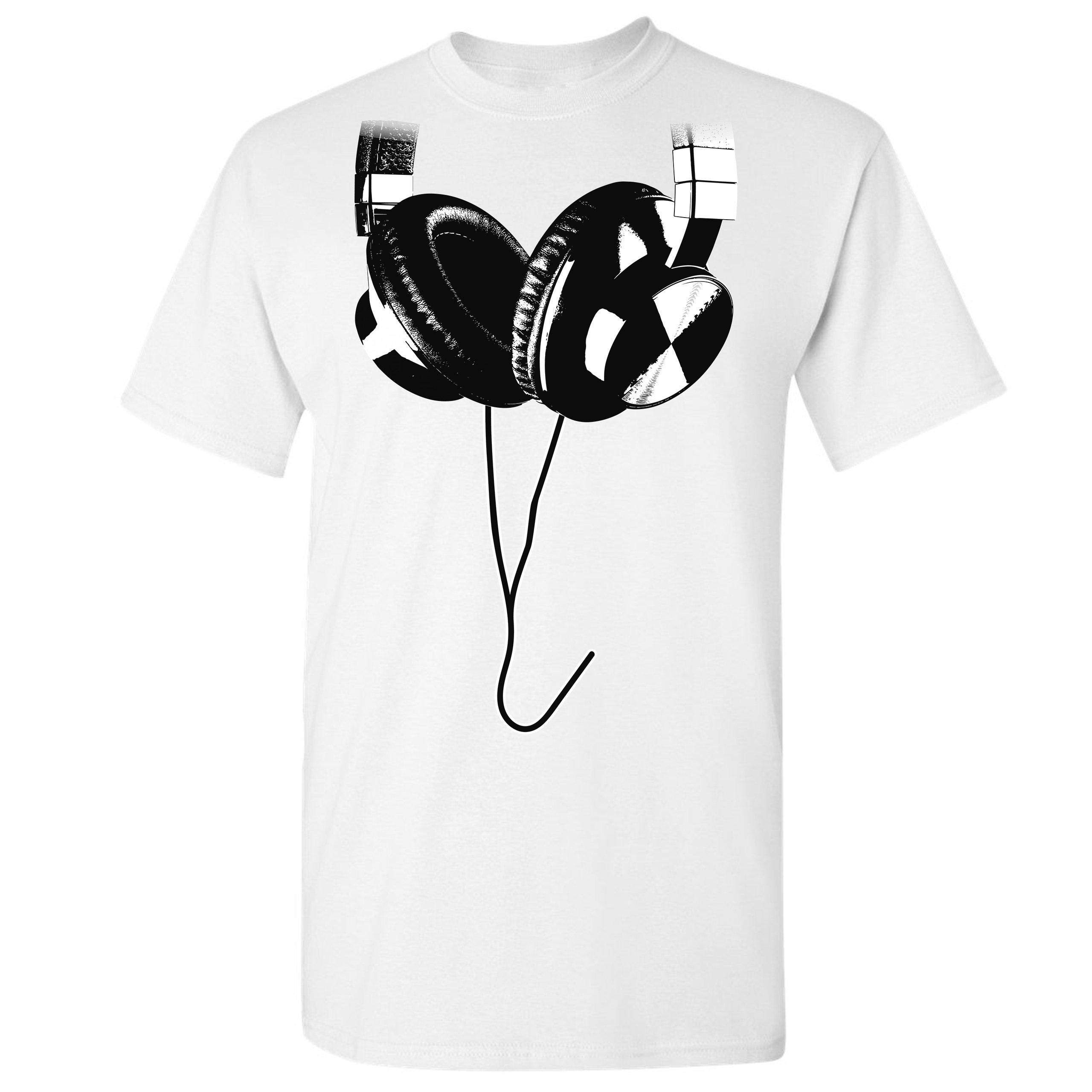 DJ Music T-Shirt with Huge Hanging Headphones Design - Cool Graphic Tee for Music Lovers, DJs & Festival Goers - Perfect for Concerts, Raves & Casual Wear