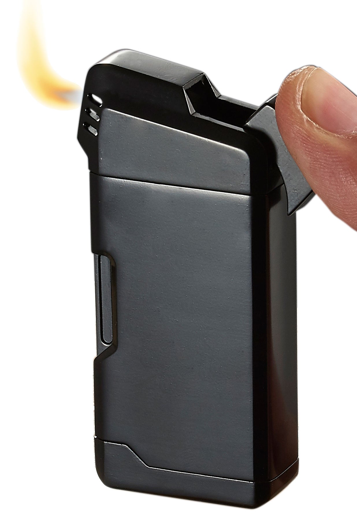 Visol Epirus Soft Flame Pipe Lighter - Black | Windproof Butane Refillable Lighter for Cigars, Pipes & Tobacco | Perfect for Outdoor Use, Camping & Travel