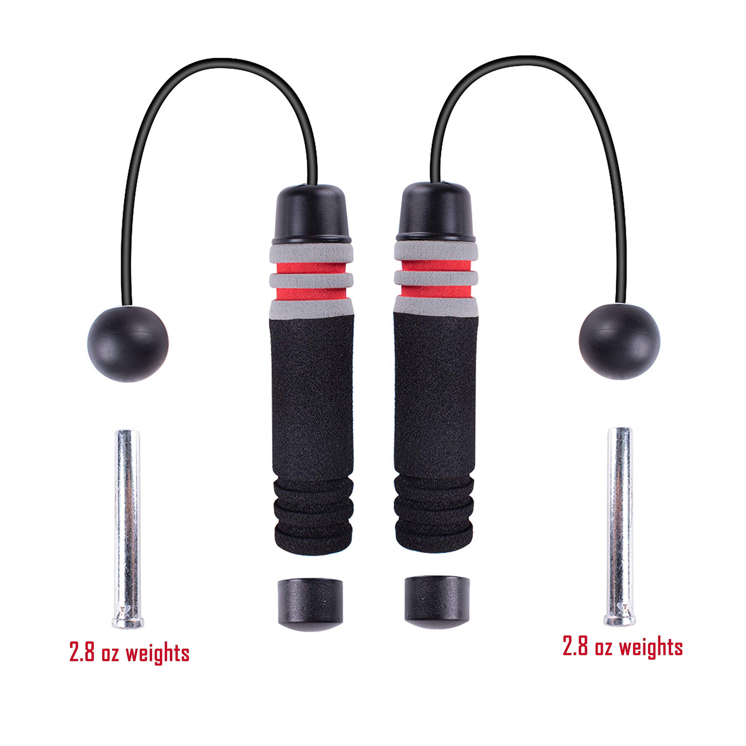 Element Monkey's Adjustable Weighted Jump Rope - 1.5LB Cordless Skipping Rope for CrossFit, Boxing, MMA Training & Home Workouts - Perfect for Speed, Strength & Endurance Exercises - Comparable to Beachbody BOD Rope - Ideal for WOD, HIIT & Fitness Routines