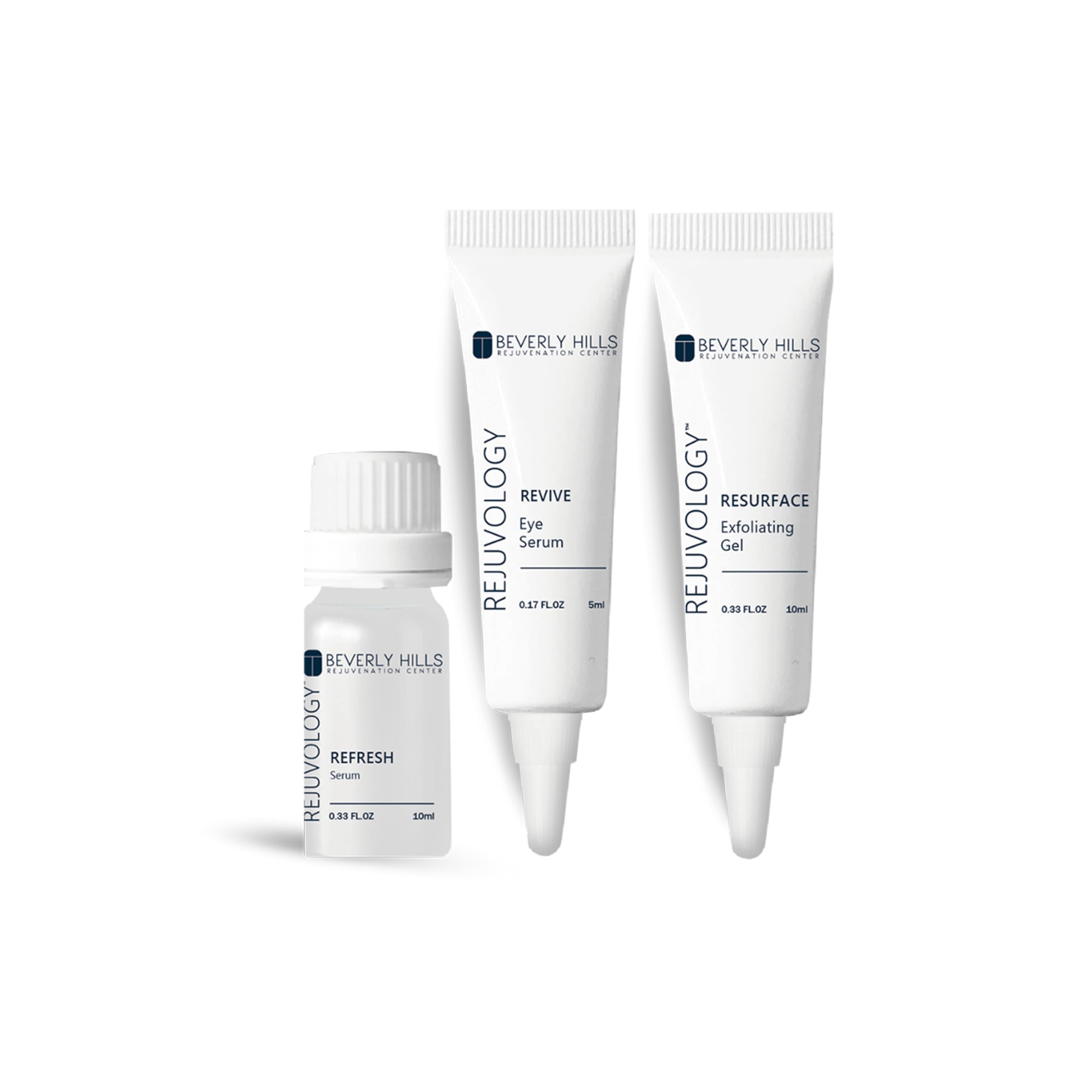 REJUVOLOGY Skincare Travel Trio Set - Anti-Aging Face Cream, Eye Serum & Cleanser for Women | Perfect for On-The-Go Skincare Routine, Business Trips & Vacation Essentials
