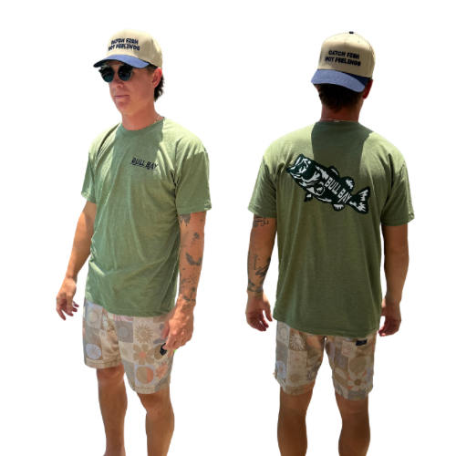 Bass Ultra Soft Short Sleeve T-Shirt for Men - Comfortable Heather Green Cotton Tee - Perfect for Casual Wear, Gym & Outdoor Activities
