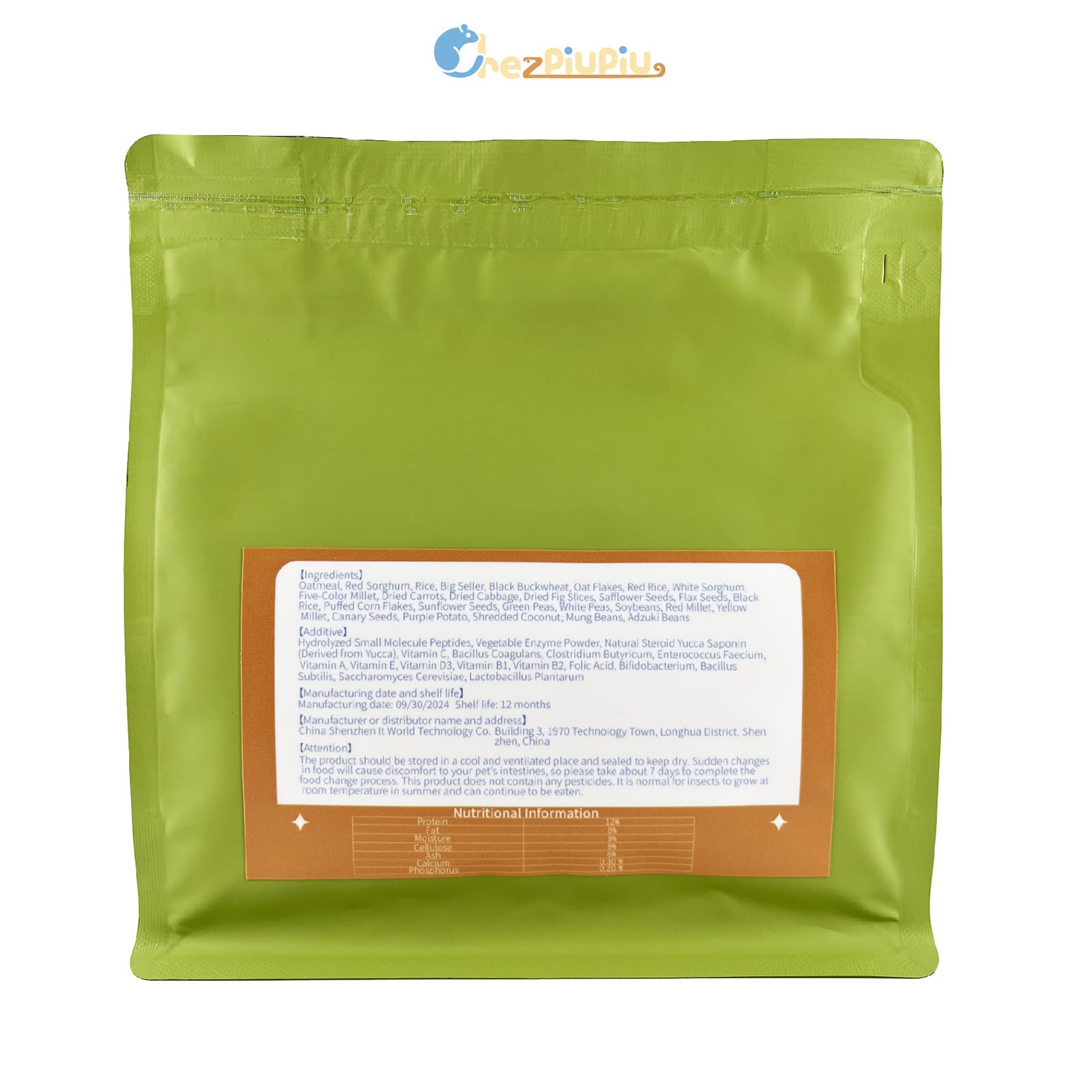 Natural Garden Fruit & Vegetable Hamster Food - 1LB Healthy Small Pet Treats for Dwarf Hamsters, Gerbils & Mice - Perfect for Cage Snacks & Training Rewards