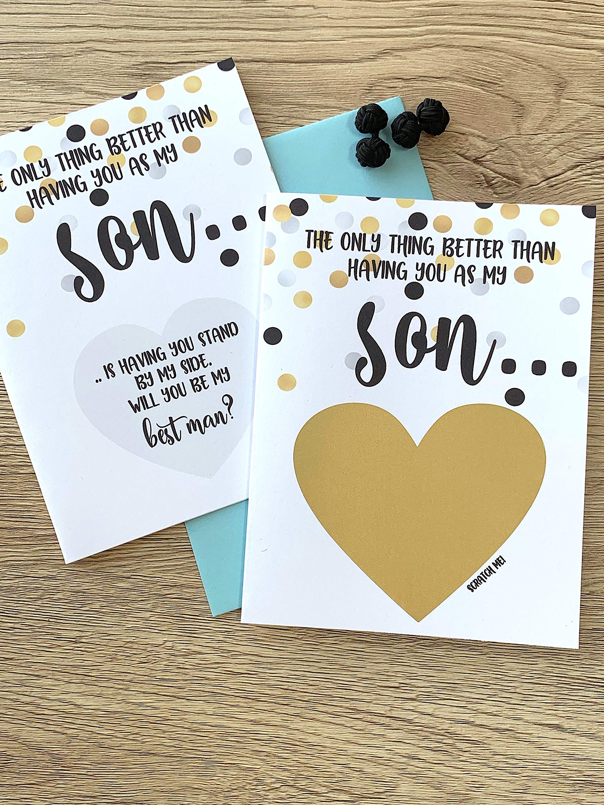 Funny Best Man Proposal Scratch Off Card for Son - Perfect for Weddings, Groomsmen Gifts & Special Occasions