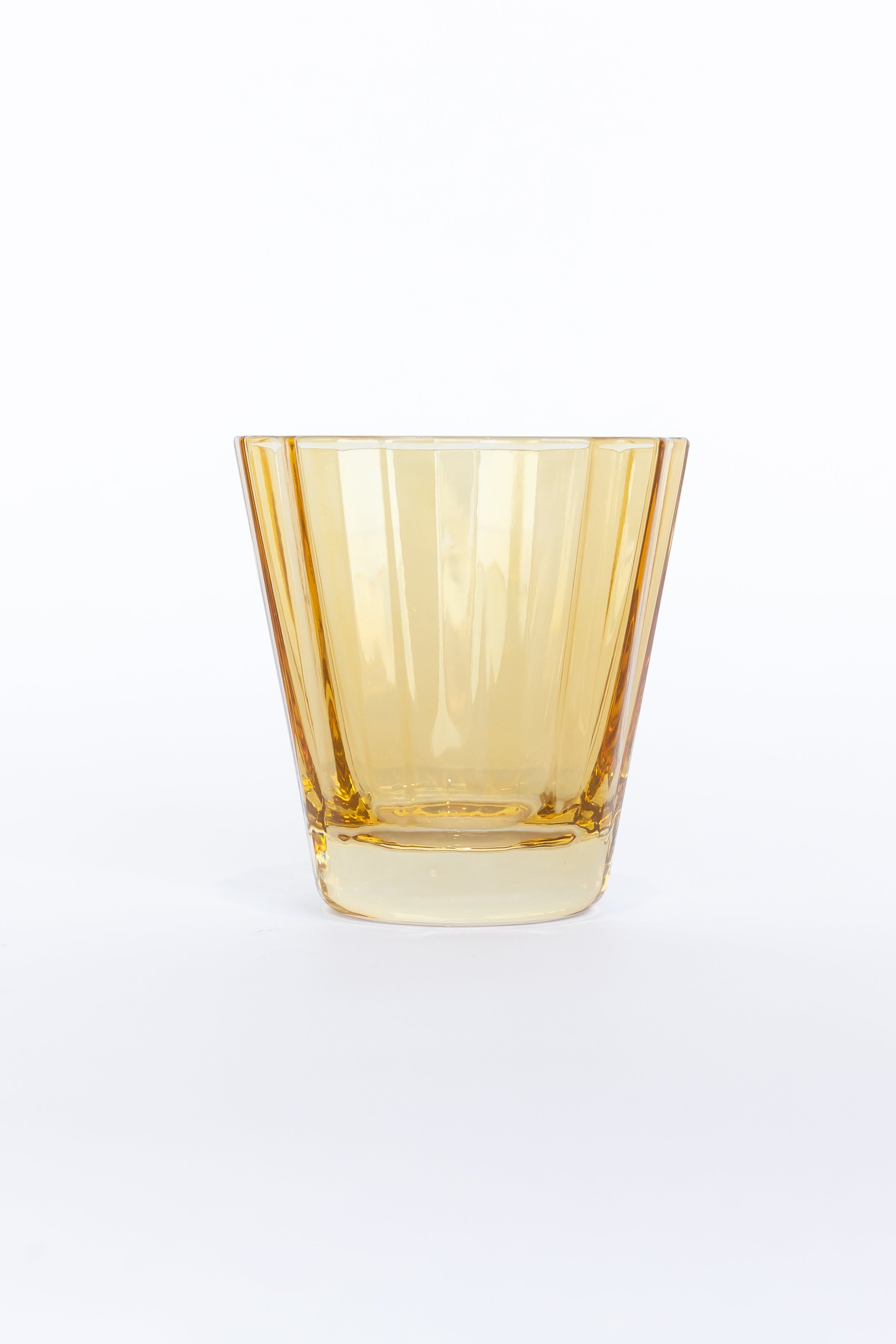 Estelle Colored Sunday Lowball Glasses - Set of 2 (Yellow) | Elegant Cocktail & Whiskey Drinking Glasses for Home Bar, Parties & Gifts