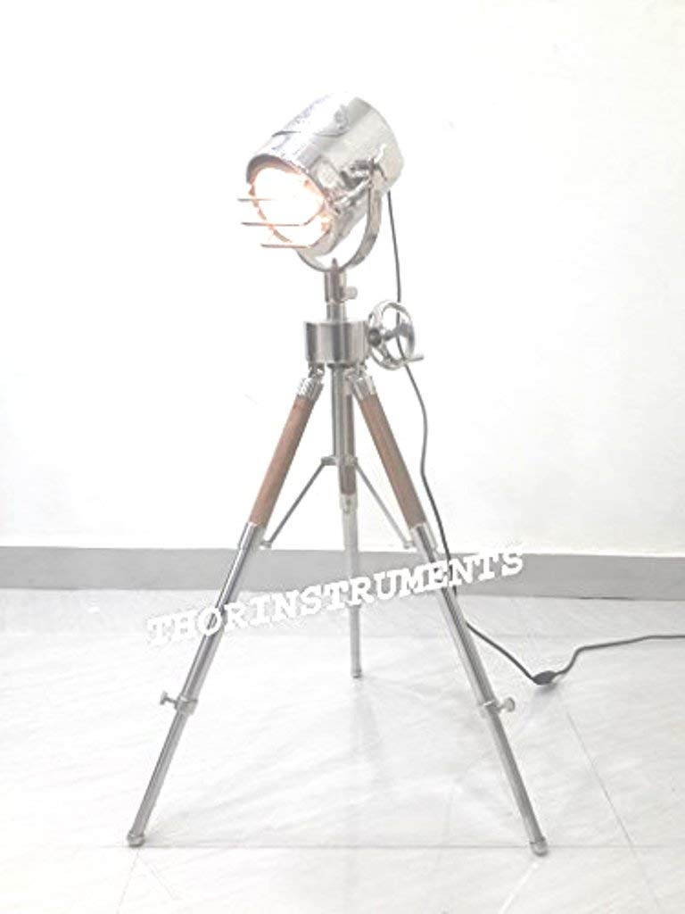 Vintage Nautical Tripod Lamp - Rustic Home Decor & Gift for Living Room