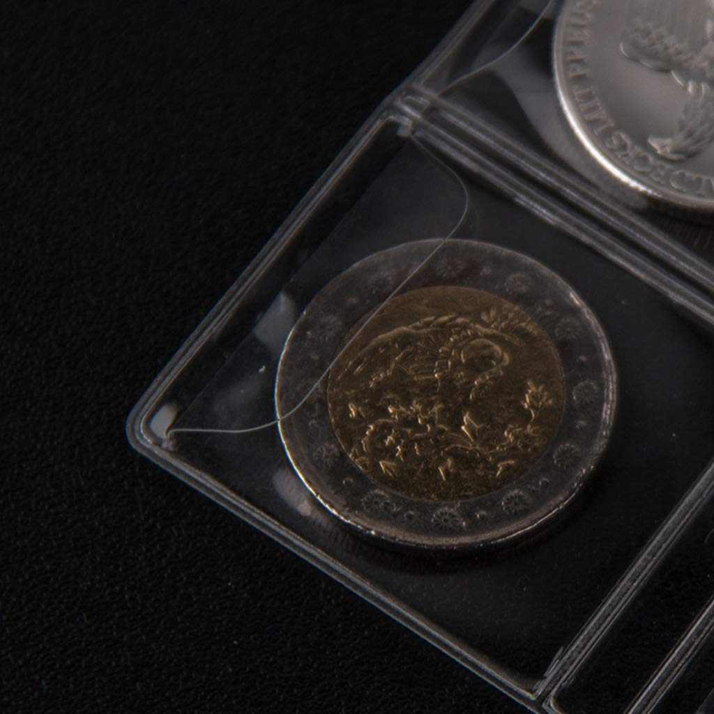 300-Pocket Coin Collection Binder Pages - 10 Acid-Free Loose-Leaf Sheets for Medallion, Stamp & Currency Storage (35x35mm / 1.38x1.38 inch) - Perfect for Organizing Rare Coins, Stamps & Banknotes at Home or in Professional Collections - CS03230
