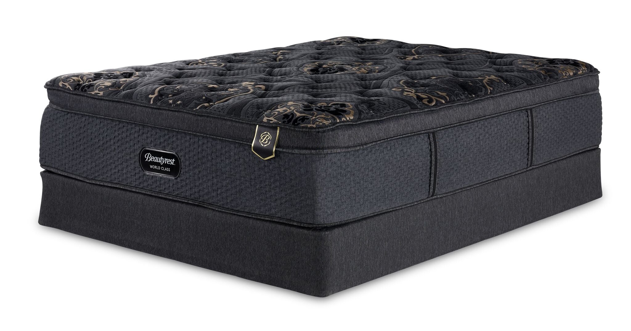 Beautyrest World Class Legacy Medium Firm King Mattress & Split Box Spring Set - Premium Support for Couples, Master Bedroom Comfort