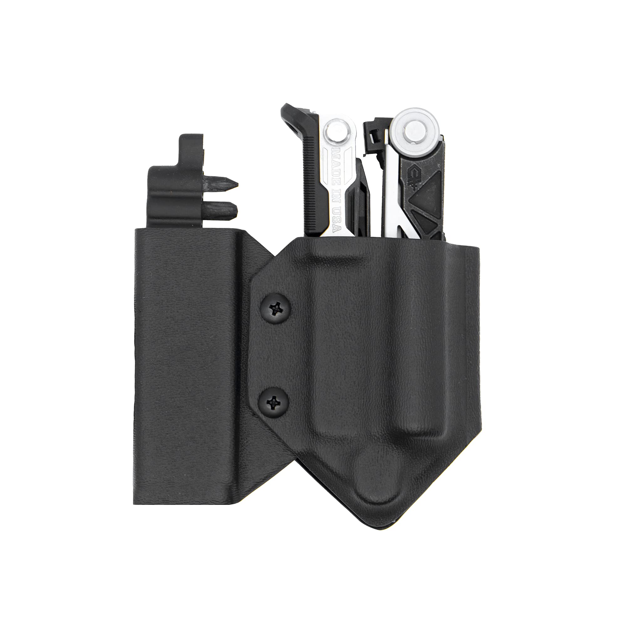 GERBER CENTER-DRIVE Kydex Multitool Sheath with Bit Holder | Clip & Carry EDC Holster | Made in USA | Durable Tool Organizer for Camping, Hiking & Outdoor Adventures (Black, Tool Not Included)