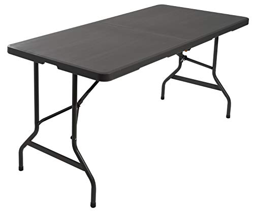 **Iceberg Indestructible TOO Bi-Fold Folding Table – Heavy Duty Commercial Grade, 60” x 30” x 29”, Charcoal – Perfect for Indoor & Outdoor Use, Events, Camping, and Workspaces**