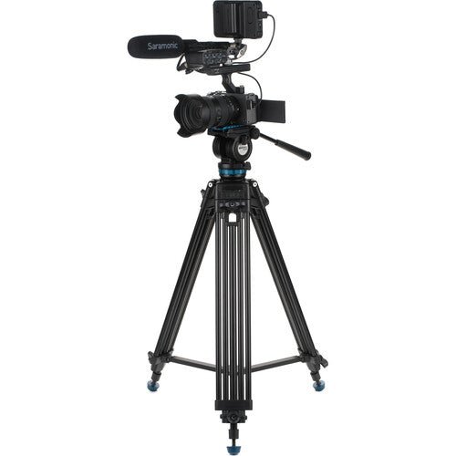 Benro KH25PC Professional Video Tripod with Fluid Head - Lightweight Aluminum Tripod for DSLR Cameras, Perfect for Vlogging, Travel & Outdoor Shooting