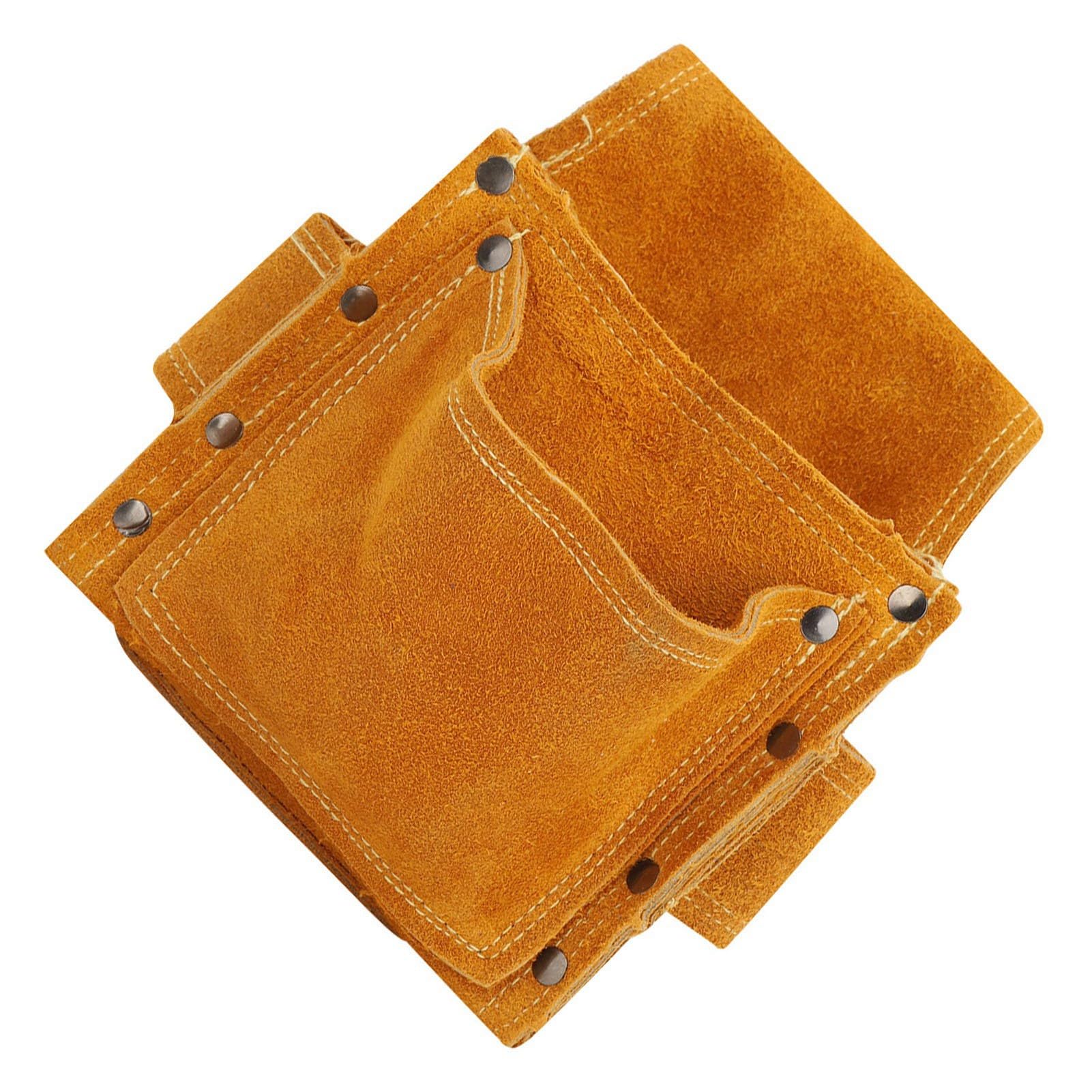 Garosa Heavy Duty Cowhide Multifunctional Tool Pouch Belt Bag - Durable Waist Tool Storage for Construction, DIY, Carpentry & Outdoor Work