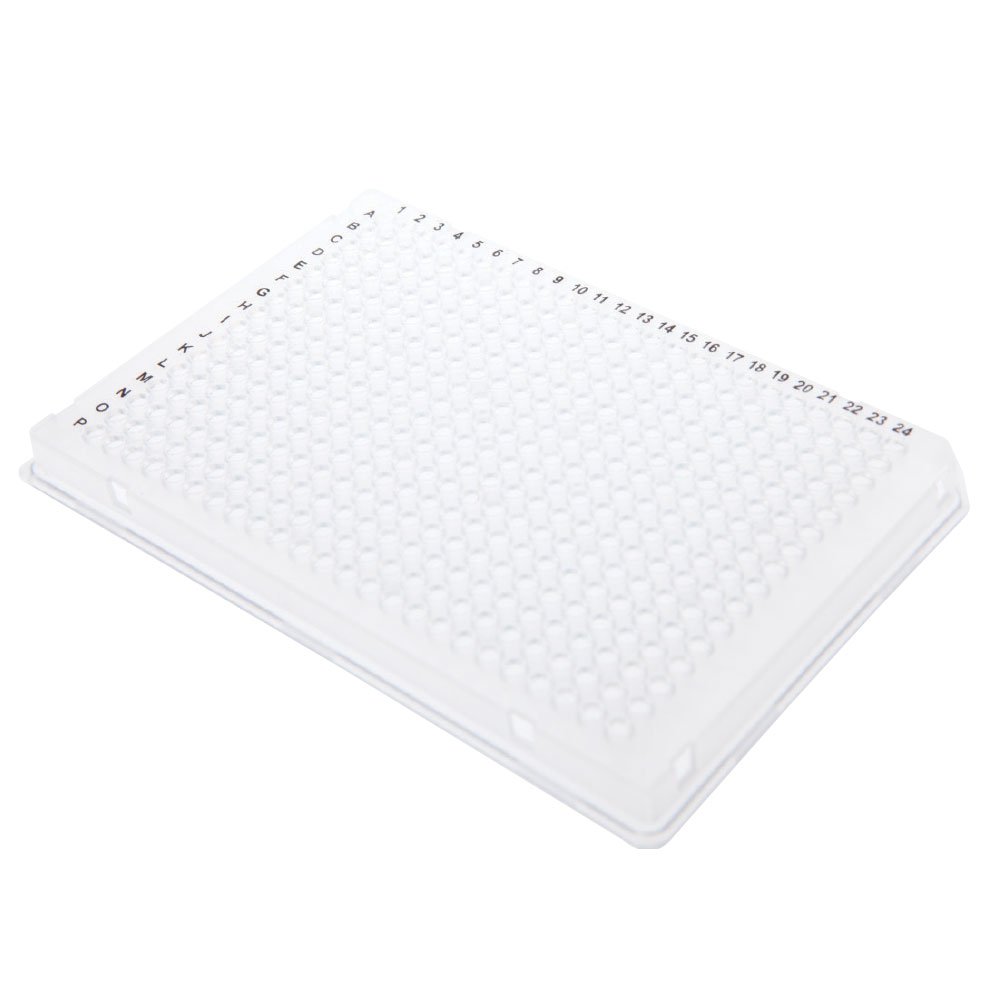384-Well PCR Plate - Clear, A24 Cut Corner, 50 Plates/Unit - Ideal for High-Throughput PCR, DNA Amplification & Molecular Biology Research
