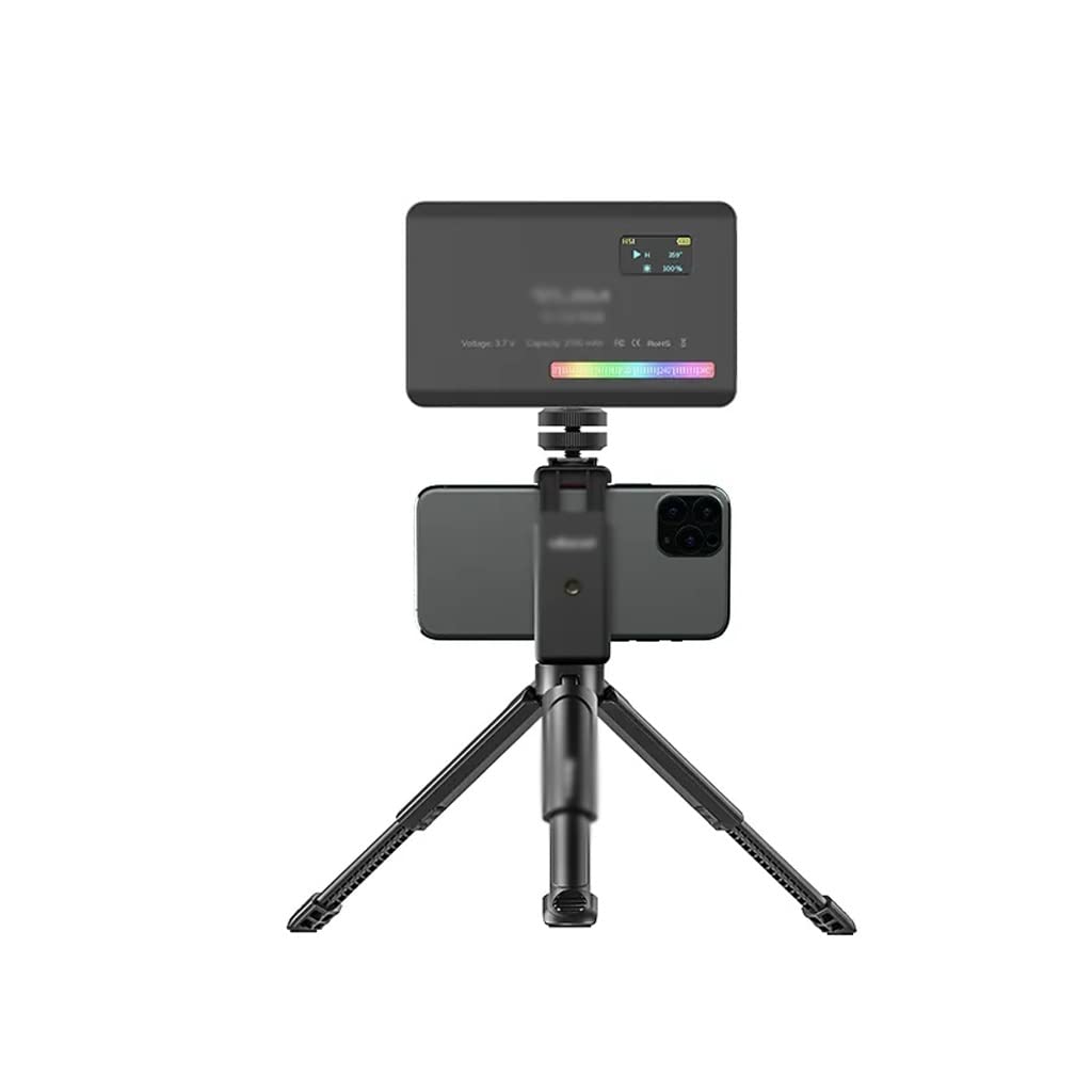 NANZU RGB Video Light with Screen Diffuser - Mini Camera Monitor & Smartphone Selfie Light for YouTube, TikTok, Vlogging & Photography (Portable LED Lighting Kit)