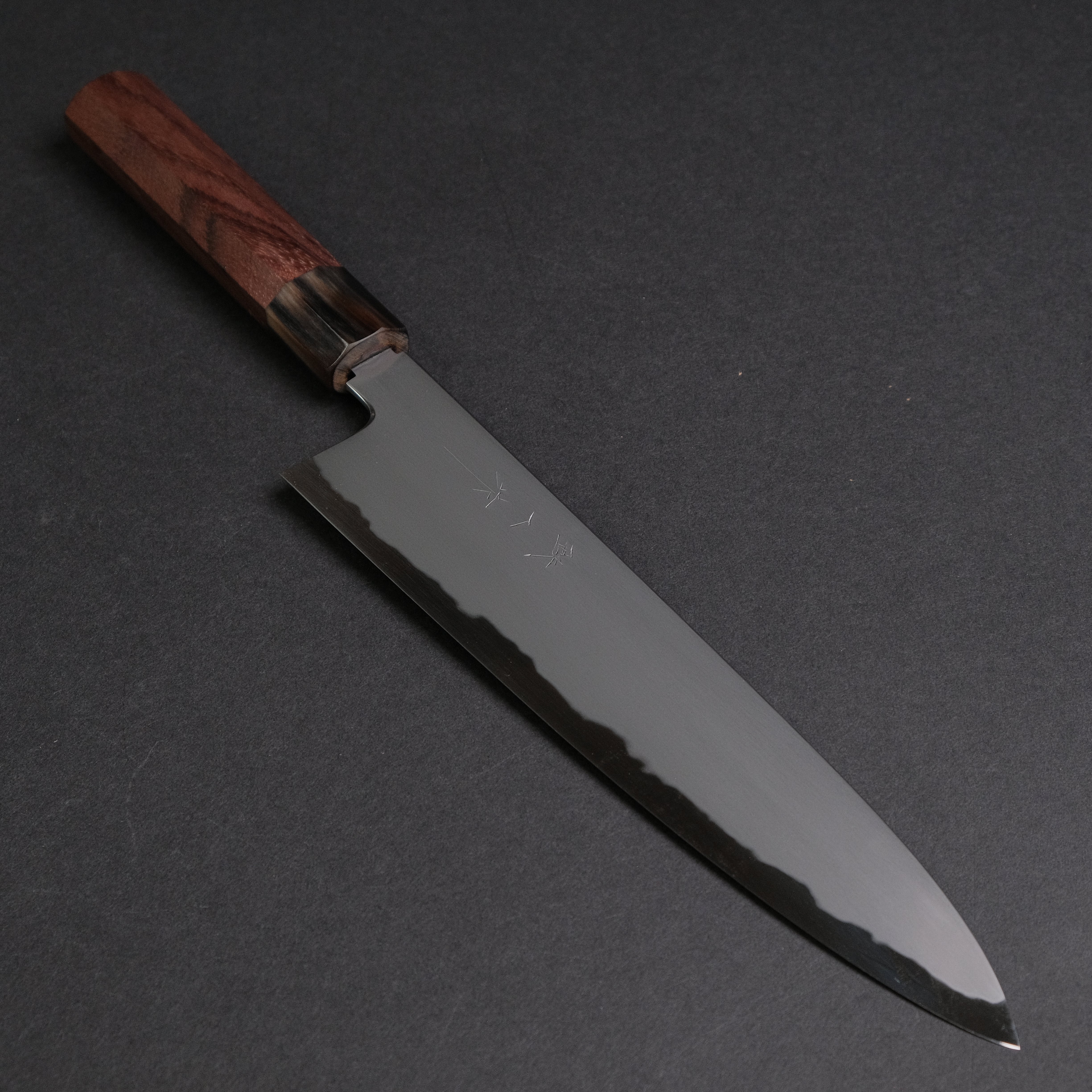 Premium Tetsujin Blue #2 Kasumi Gyuto 240mm Japanese Chef Knife with Taihei Rosewood Handle - Perfect for Sushi, Meat Slicing & Professional Kitchen Use