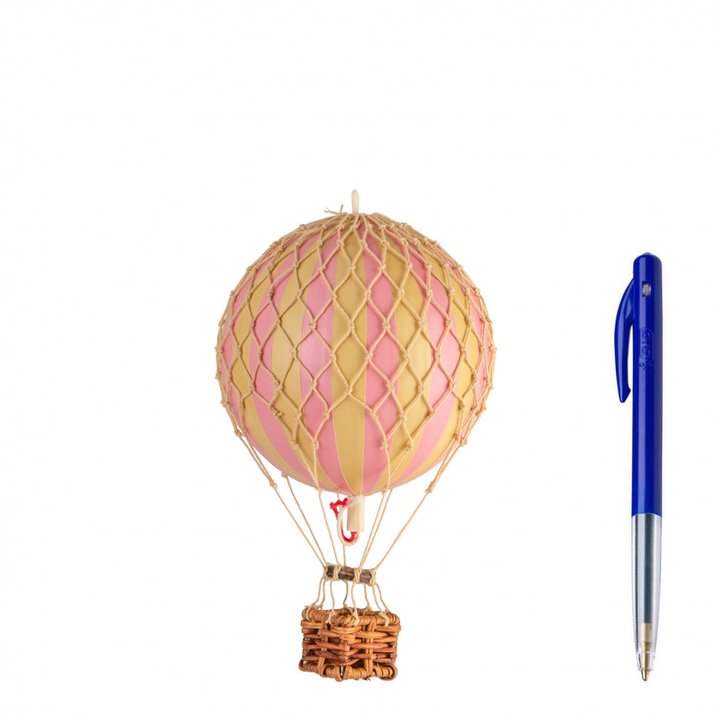 Authentic Pink Hot Air Balloon Hanging Decor - 13cm Floating Skies Model for Nursery, Baby Shower & Home Decoration