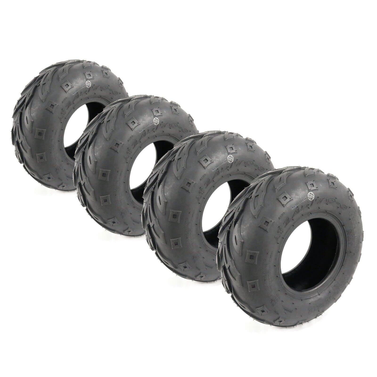 (Set of 4) 145/70-6 Lightweight Dished Lug Tires - Reduce Weight & Improve Handling for Golf Carts, ATVs & Lawn Tractors | The ROP Shop