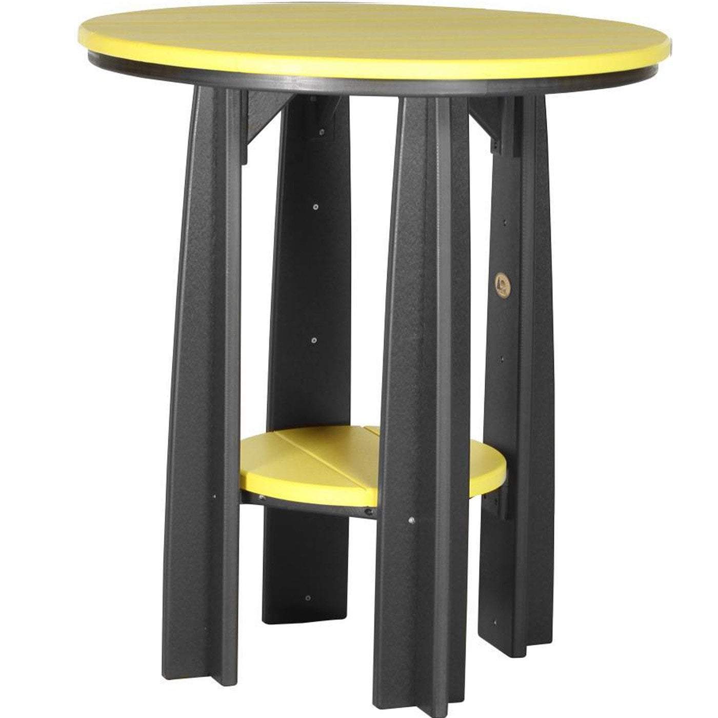 Eco-Friendly Yellow Recycled Plastic 36-Inch Balcony Table - Perfect for Outdoor Patio, Garden, and Small Space Dining