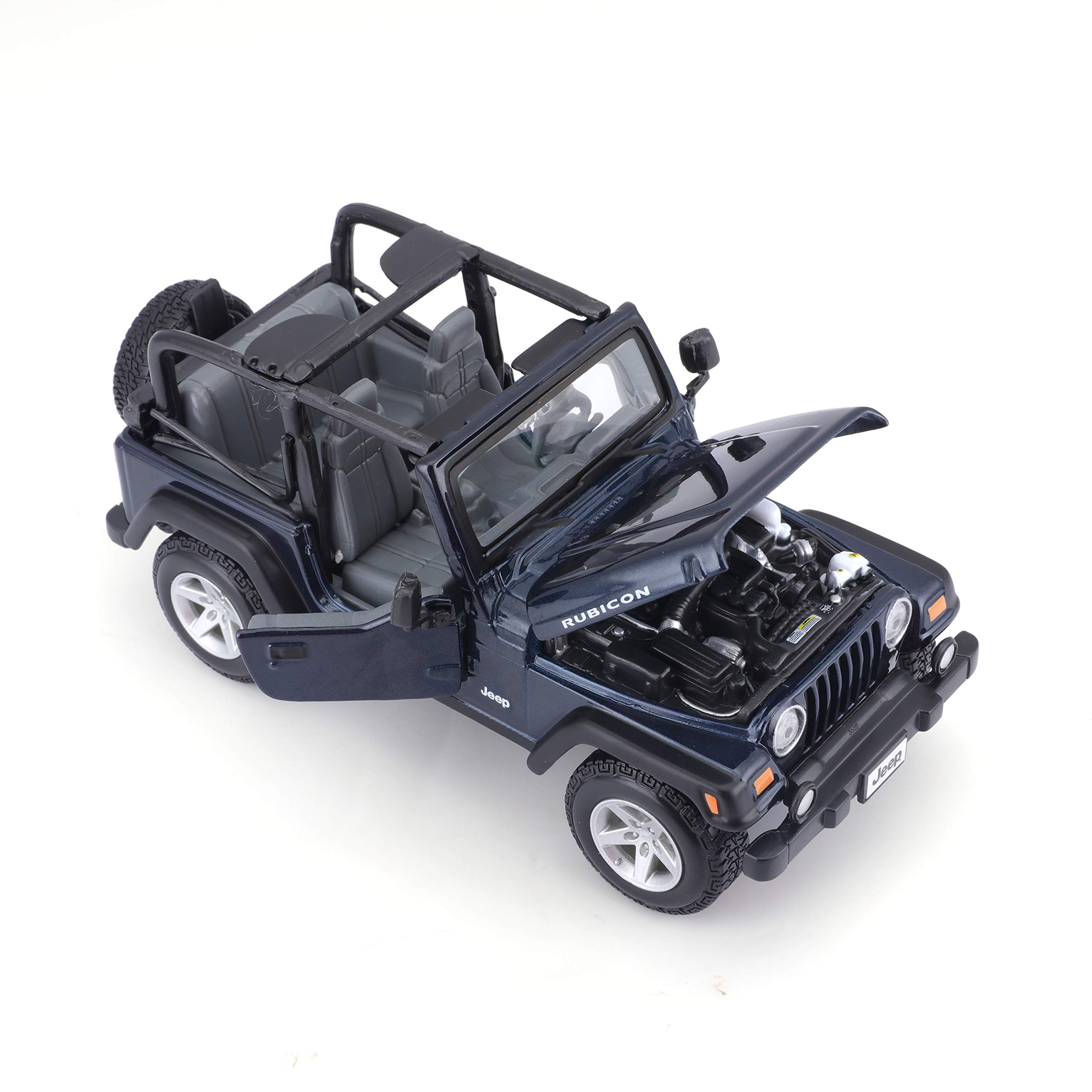 Maisto 1:27 Scale Jeep Wrangler Rubicon Diecast Model Car - Collectible Toy Vehicle for Adults & Kids (Colors May Vary) - Perfect for Display, Gifts, and Car Enthusiast Collections