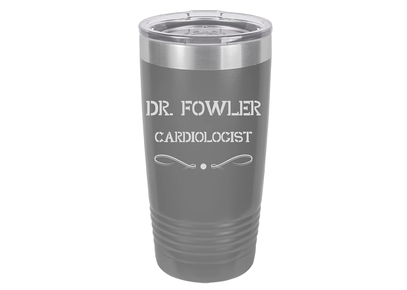 20oz Vacuum Insulated Tumbler - Personalized Gray Cup for Office & Travel
