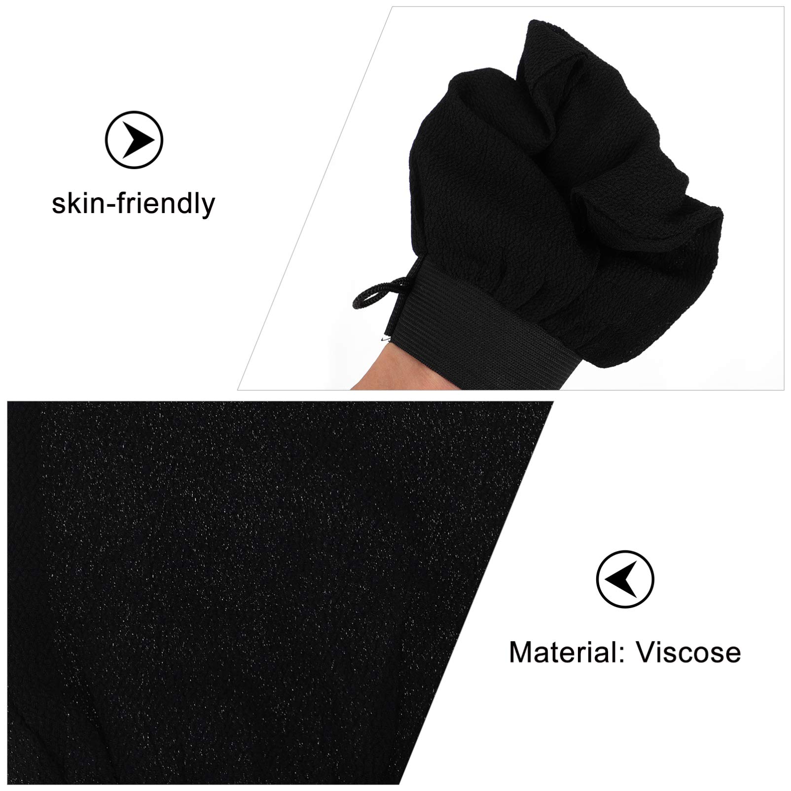 Exfoliating Bath Gloves for Spa & Shower - 1 Pair Viscose Fiber Massage Gloves with Loofah Texture, Perfect for Body Scrub, Exfoliation & Skin Care - Ideal for Home Spa, Relaxation & Self-Care Routine